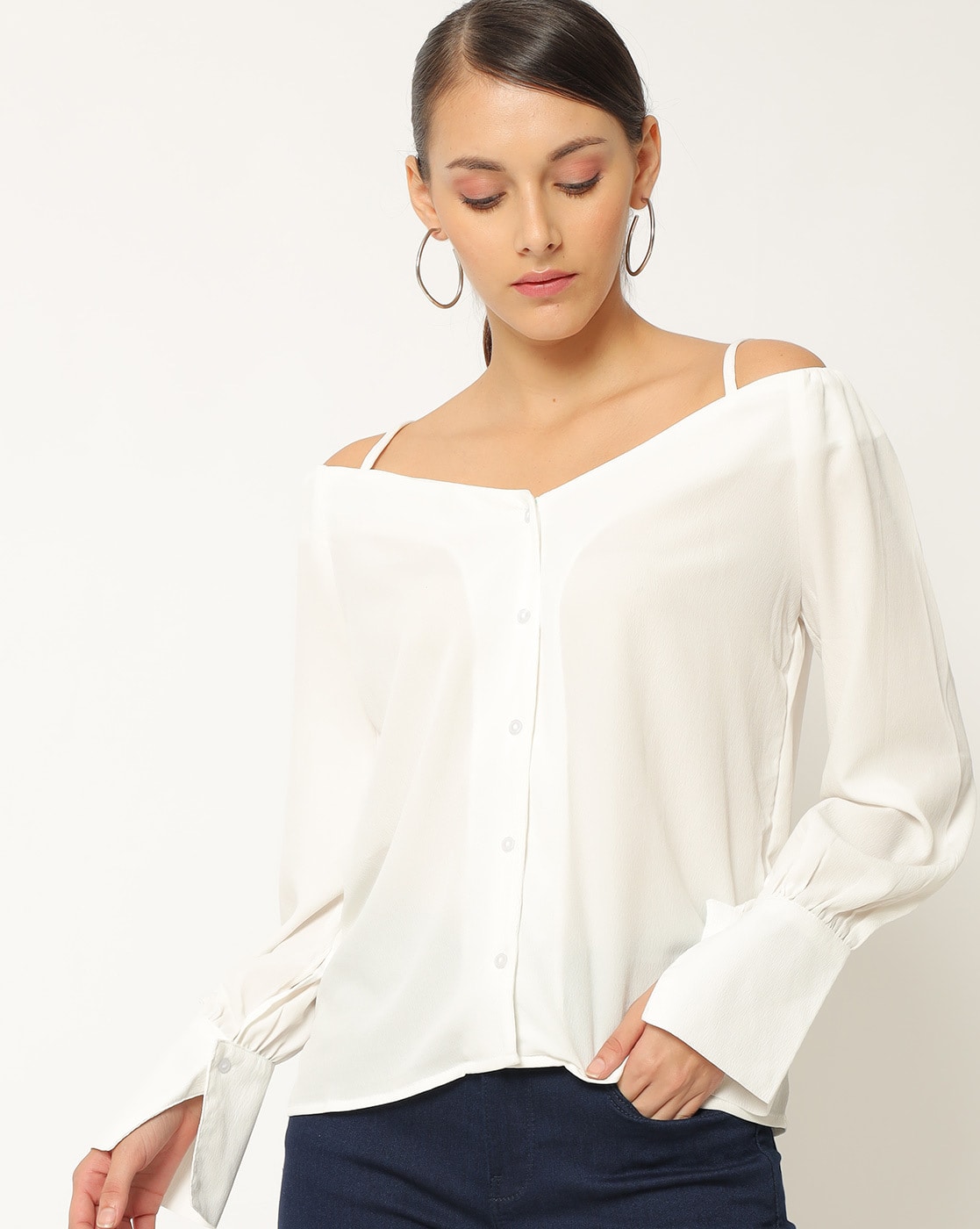 FALSK Rædsel Forbyde Buy White Tops for Women by HARPA Online | Ajio.com