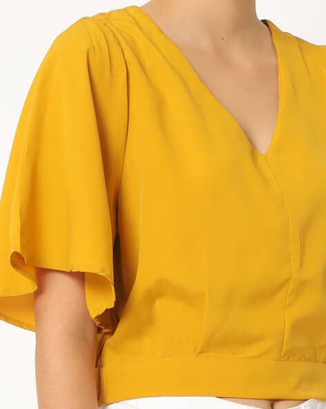 Buy Mustard Yellow Tops for Women by HARPA Online