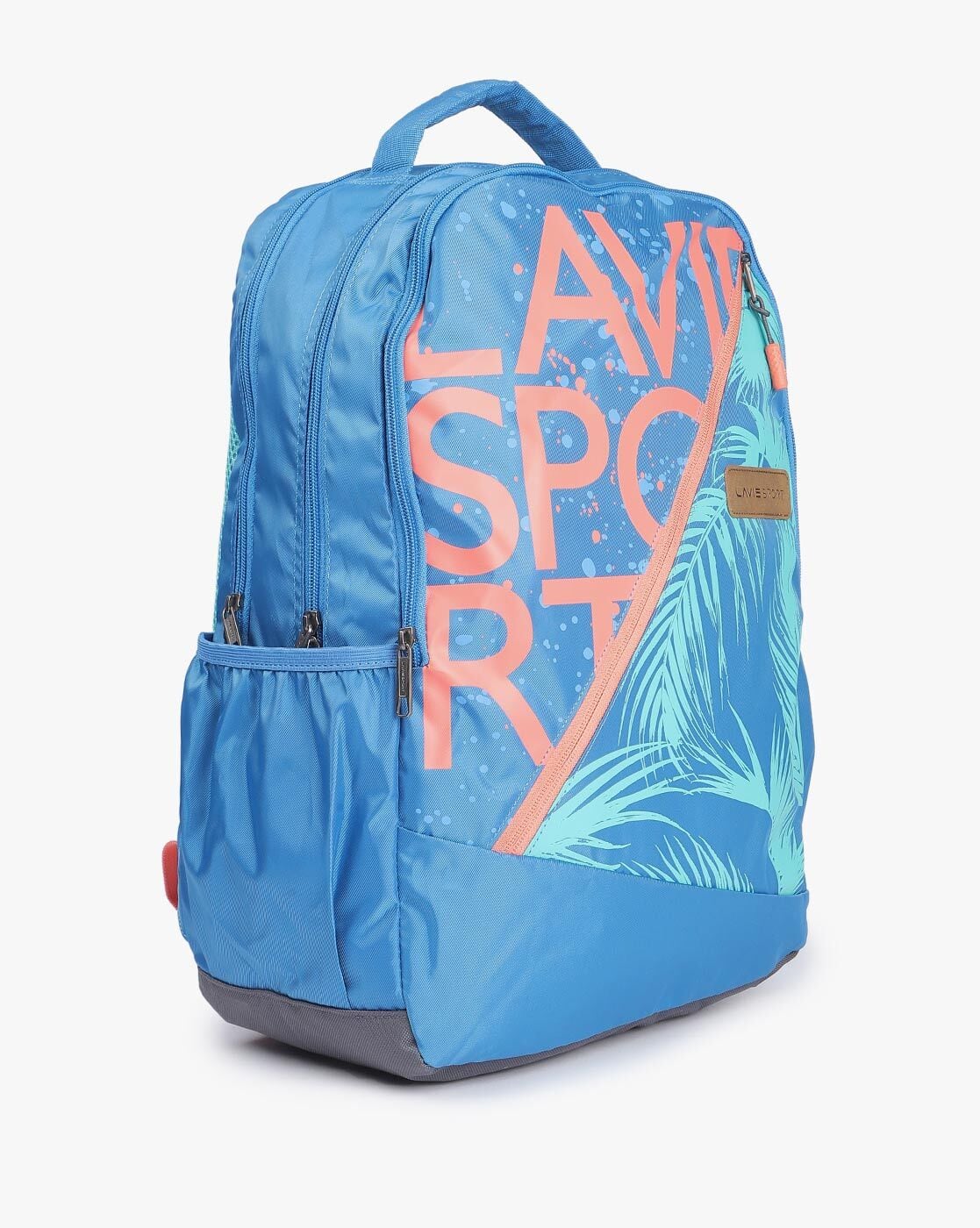 tropical print backpack