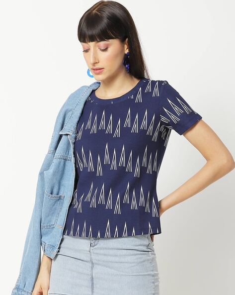 Printed Slim Fit Top