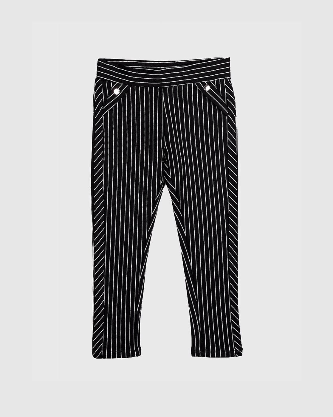 Mayoral - Girls Pink Striped Linen Trousers | Childrensalon Outlet