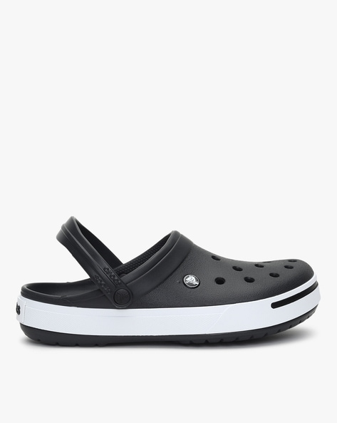 crocs black slip on