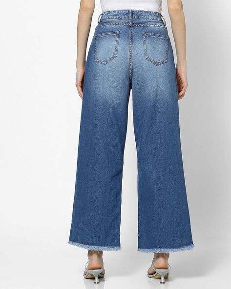 Jane Chambray Wide Leg Trouser 