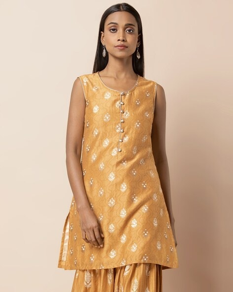 Yellow Tunics - Buy Yellow Indo Western Kurtas and Tunics Online for Women  – Indya