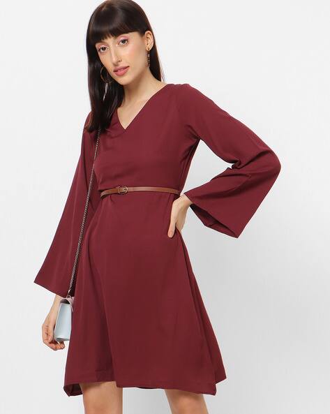 buy burgundy dress