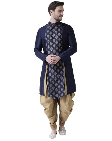 Buy Navy Blue Kurtas For Men By Deyann Online Ajio Com inr