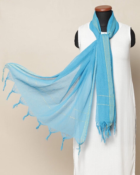 South Silk Striped Dupatta Price in India