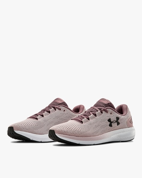 pink and grey under armour shoes