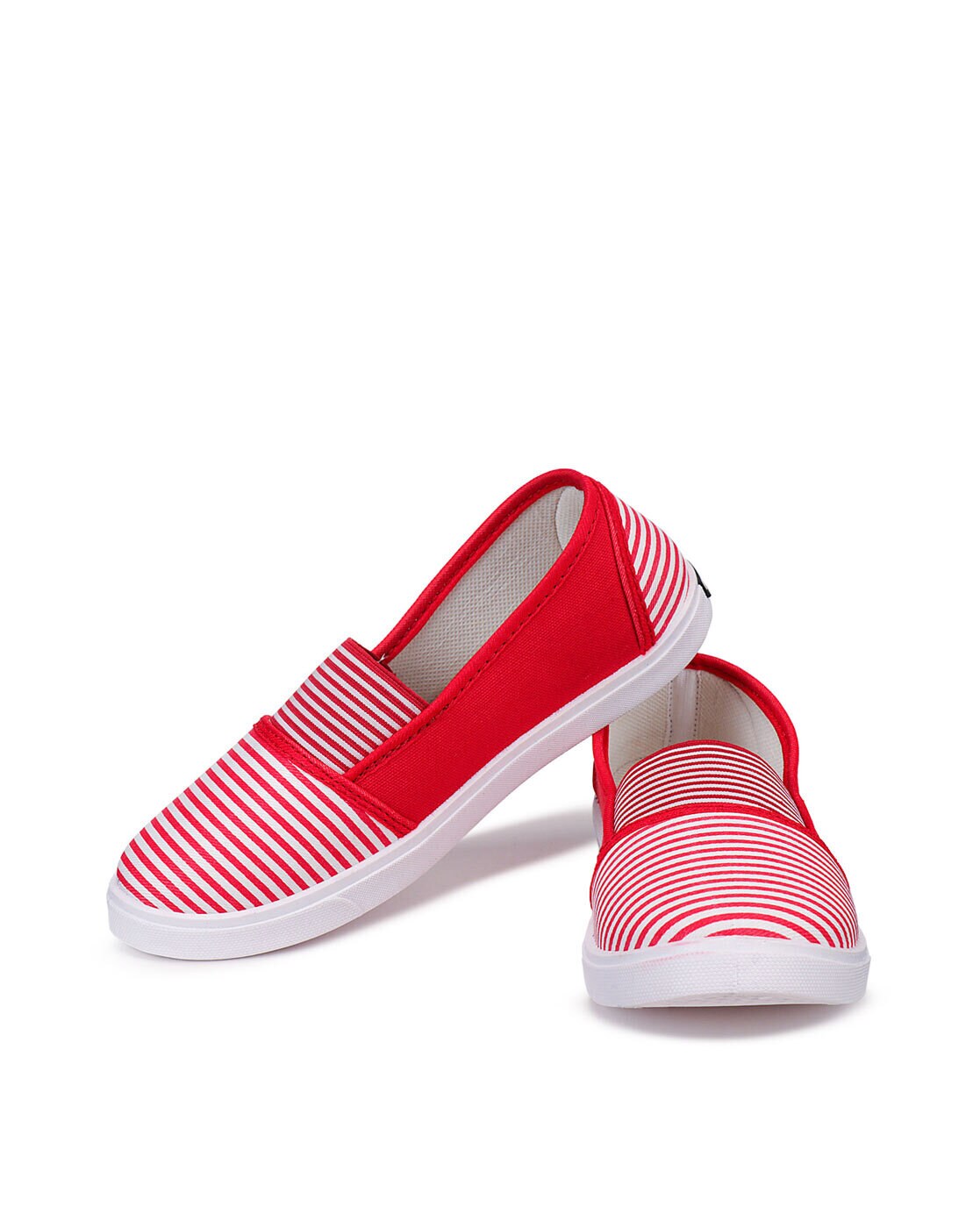 striped slip on shoes