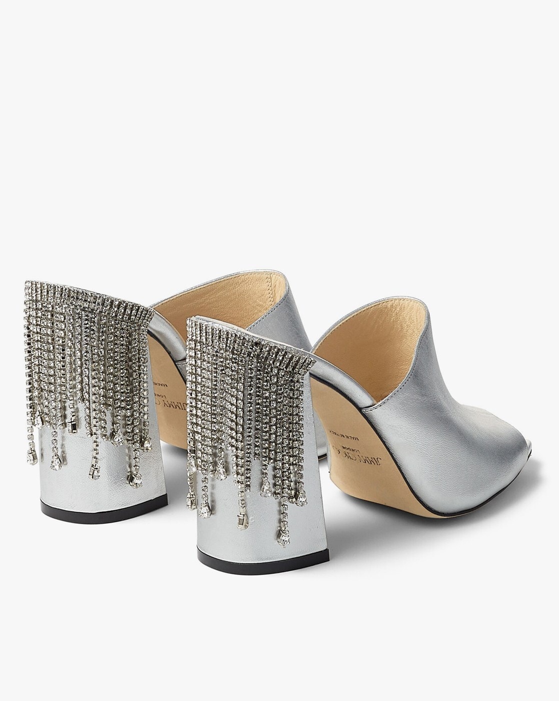 Baia 100 Crystal Embellished Leather Mules