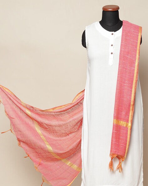 Striped South Silk Dupatta Price in India