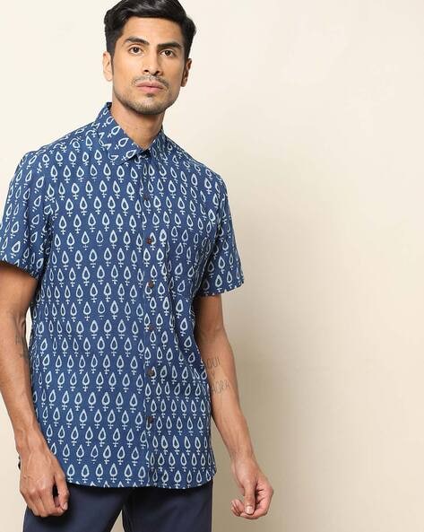 Buy Indigo Blue Shirts for Men by Indie Picks Online