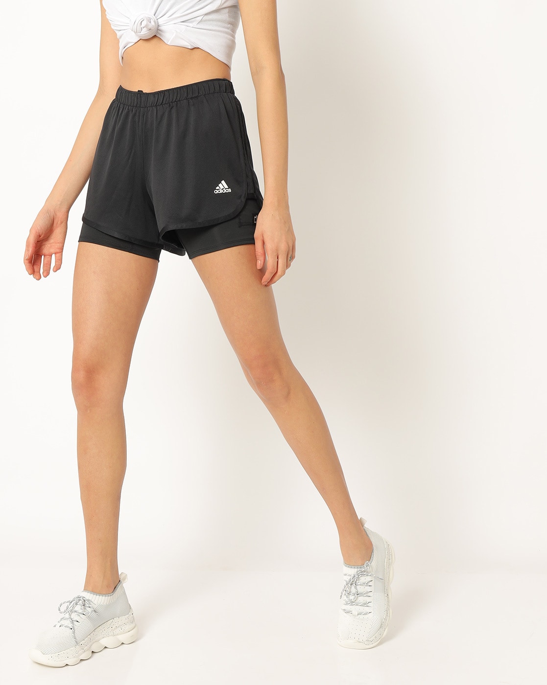 Slim Fit Layered Sports Shorts