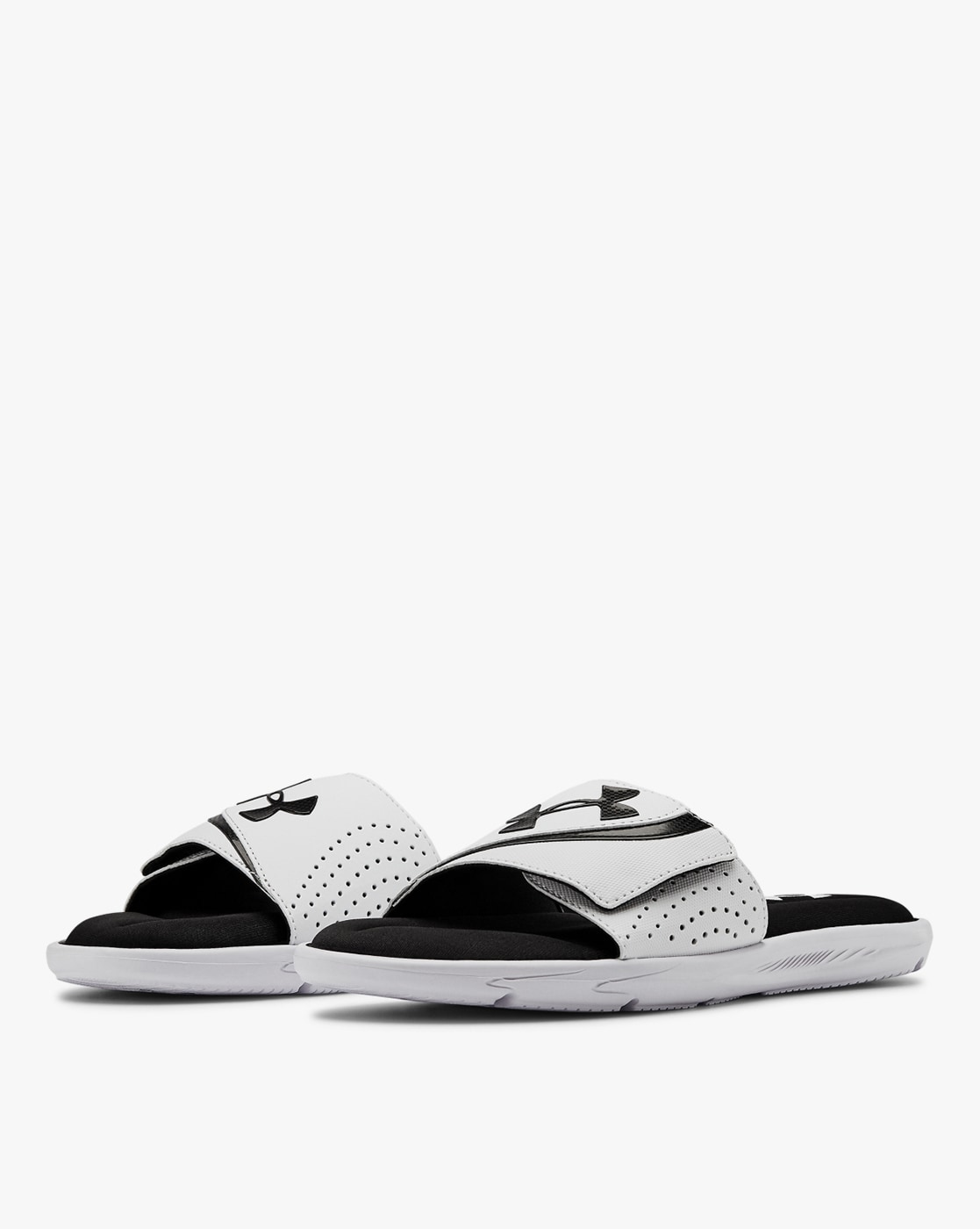 Buy White Black Sandals for Men by Under Armour Online Ajio