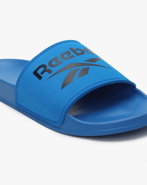 Blue discount reebok slides