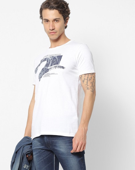 spykar t shirt white