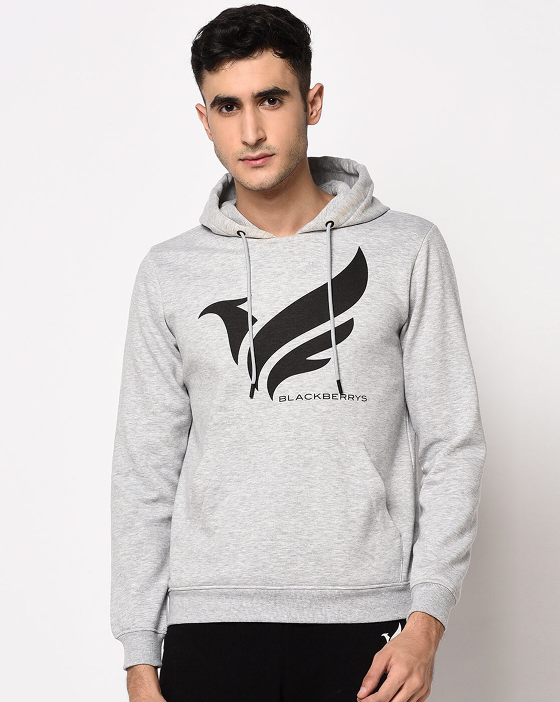 slim fit grey hoodie