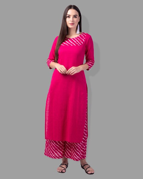Tie and Dye Straight Kurta Set
