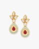 ZAVERI PEARLS Kundan Traditional Dangler Earrings  ZPFK9634
