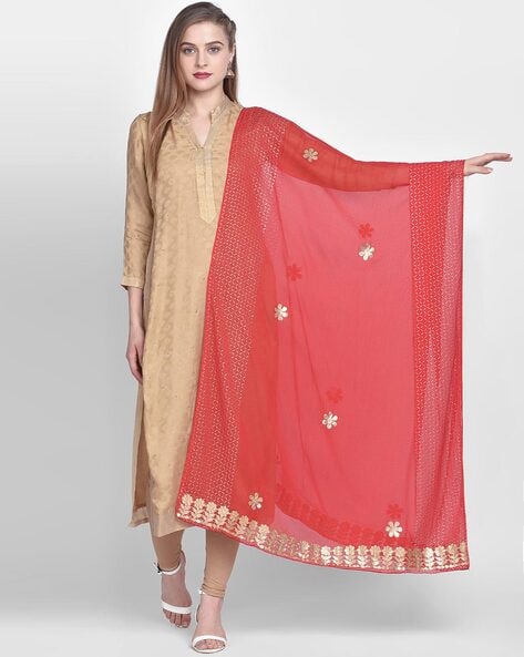 Printed Dupatta with Applique Work Price in India