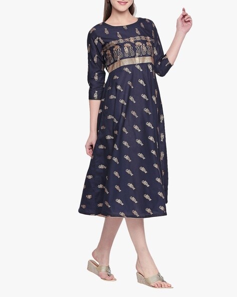 KNOXT Women Printed Anarkali Kurta - Buy KNOXT Women Printed Anarkali Kurta  Online at Best Prices in India