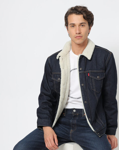 Levi's Ex-Boyfriend Sherpa Denim Trucker Jacket | Jacket outfit women, Sherpa  denim jacket, Jean jacket outfits