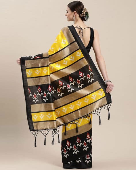 Pochampally Saree with Blouse (Image - 1)