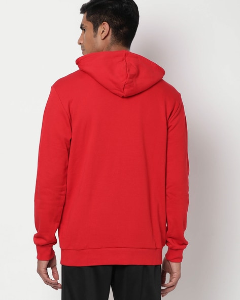 Adidas trefoil red outlet hoodie