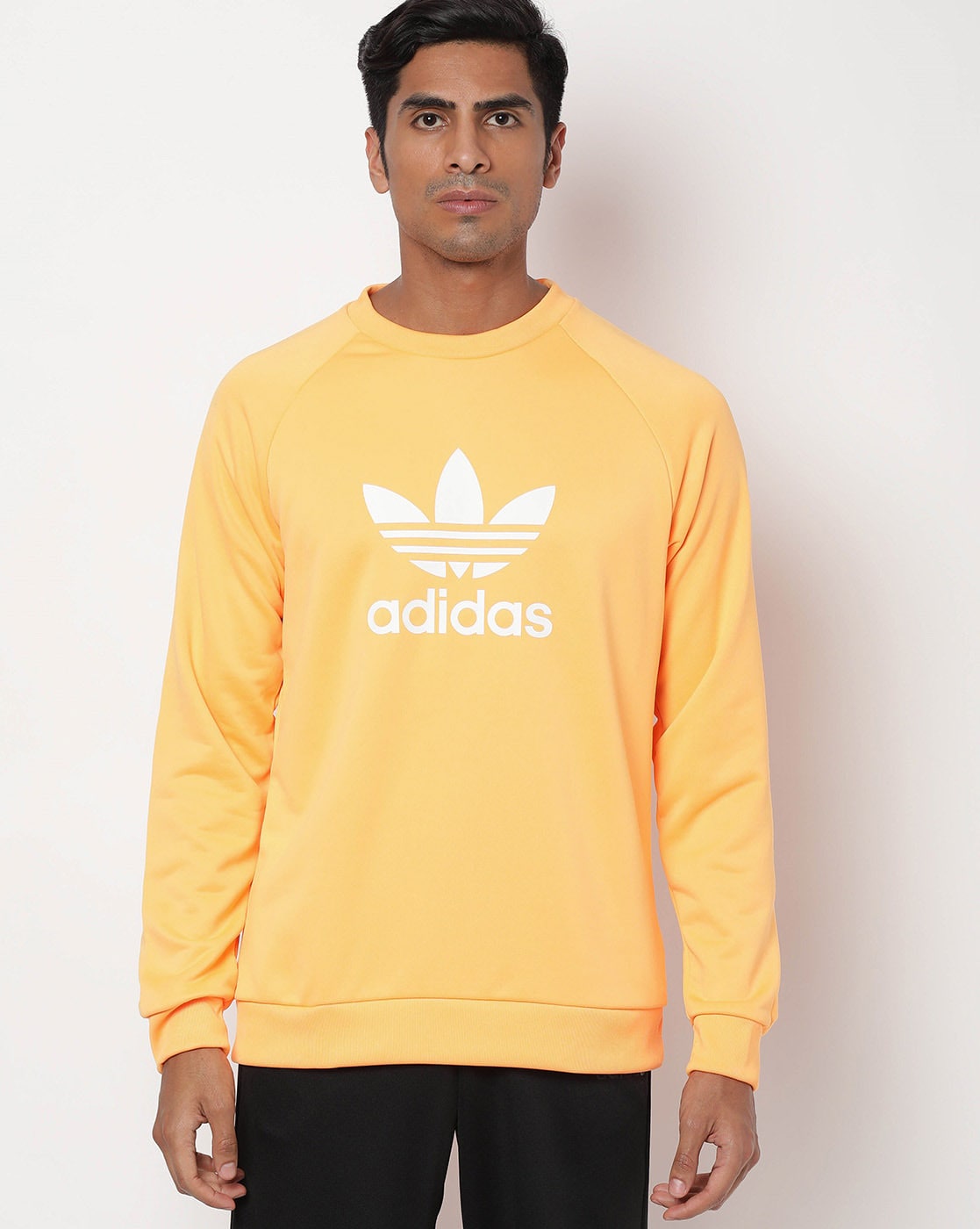 mens orange adidas sweatshirt