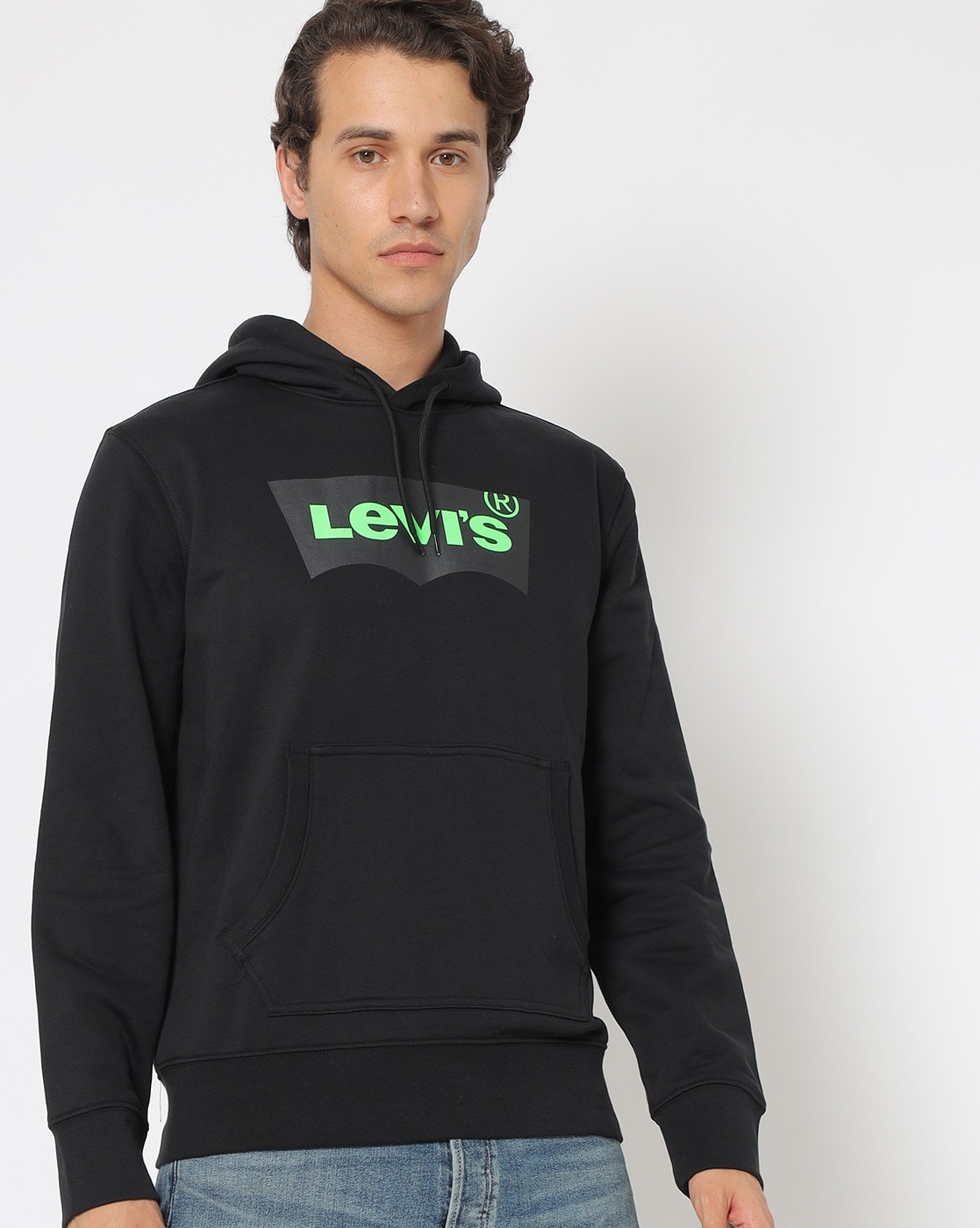 Black hoodie levis hot sale