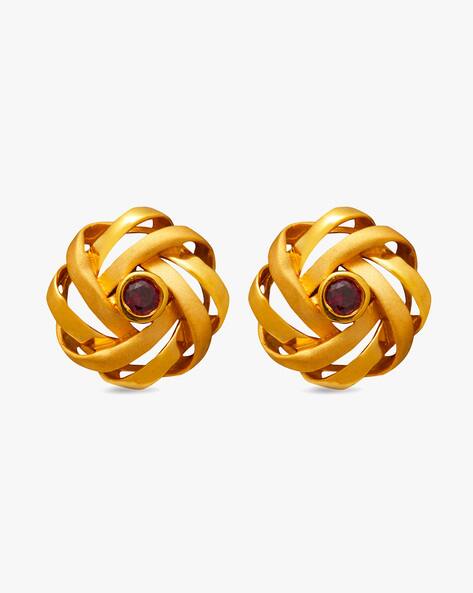 Buy Yellow Gold Earrings For Women By Reliance Jewels Online Ajio Com