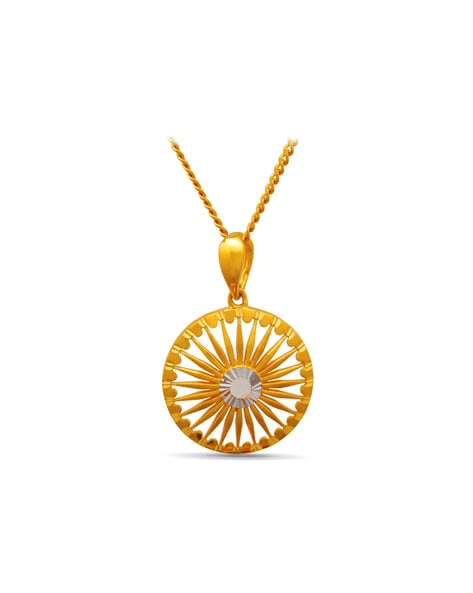 Ashok chakra clearance gold pendant