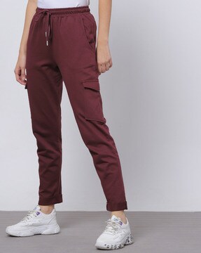 red track pants womens
