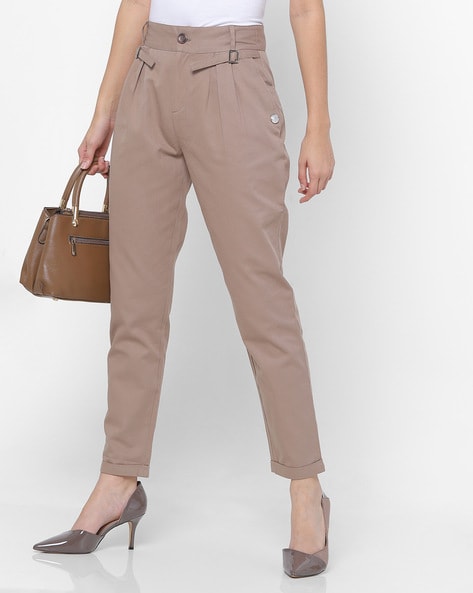 James Holton Men's Comfort Hidden Elasticated Waist Brown Trousers Pants -  Casual Smart Business Office Workwear Formal Suit Dress Pant 42 Waist 27  Inside Seam - ShopStyle