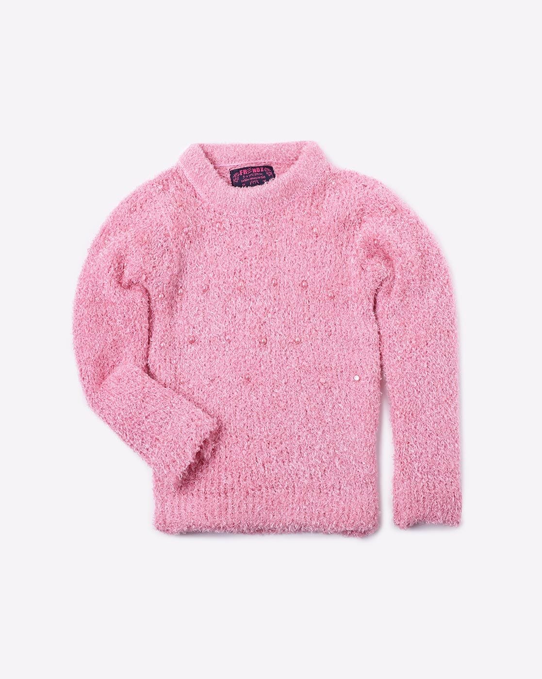 pink high neck sweater