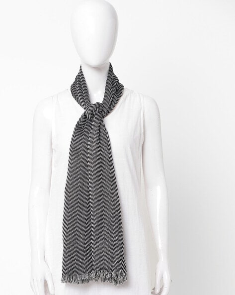 Chevron Pattern Scarf with Fringes Price in India