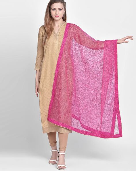 Textured Shimmery Dupatta Price in India