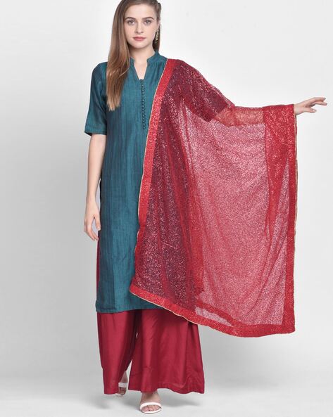 Textured Shimmery Dupatta Price in India