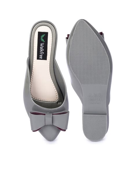 Stylished Toe Mules with Bow Applique (Image - 3)