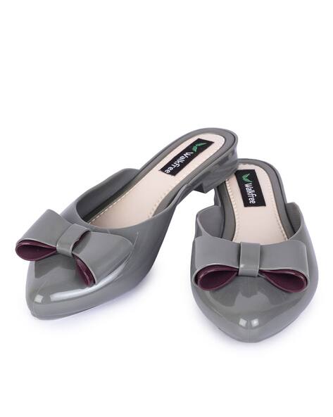 Stylished Toe Mules with Bow Applique (Image - 1)