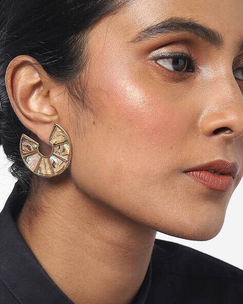 Buy Gold-Toned Earrings for Women by TRINK Online - Main Image