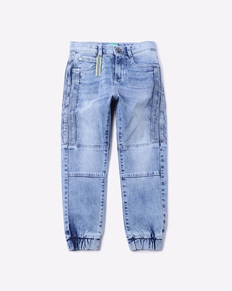 Washed Denim Joggers