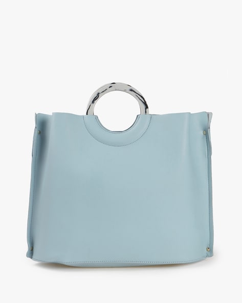 The Lucky Bag, Embossed Leather Saddle Bag in Sky Blue – Gaucho - Buenos  Aires