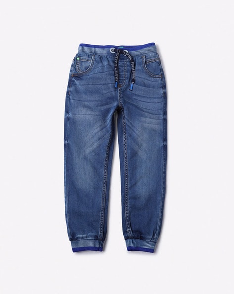 blue jogger jeans