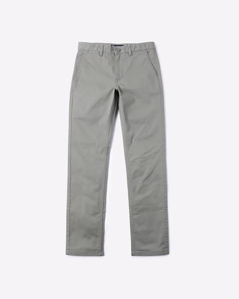 Flat-Front Chinos with Insert Pockets