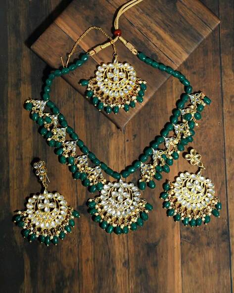 Indian Bridal Jewelry Set/full Bridal Set/emerald Green Kundan Necklace Set/bollywood  Jewelry/indian Jewelry/kaanchain Earrings/wedding Set - Etsy | Kundan  jewellery bridal, Bridal jewelry, Indian jewelry