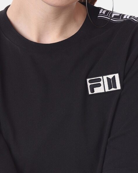 Buy Black Tshirts For Men By Fila Online Ajio Com