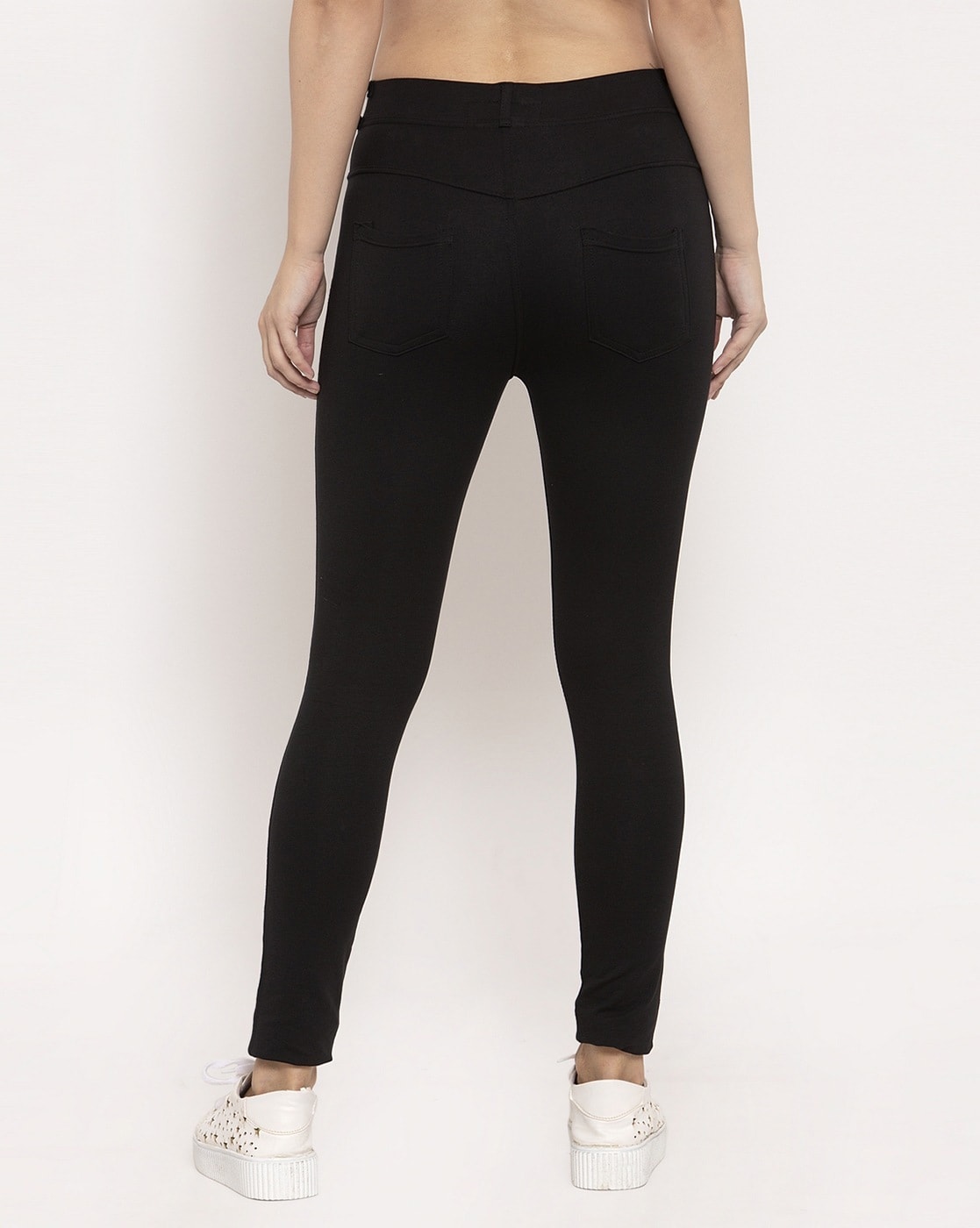 black jeggings with belt loops