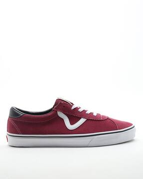 low top maroon vans