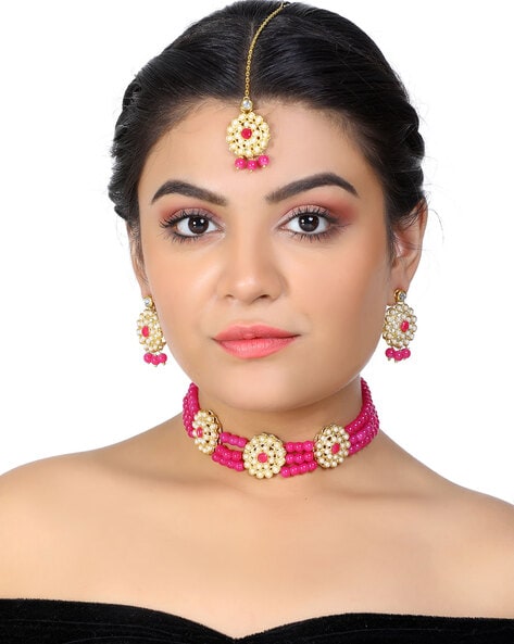 Buy Pink FashionJewellerySets for Women by Karatcart Online